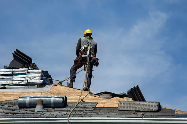 Professional Gutter Installation technician working in Leslie, GA